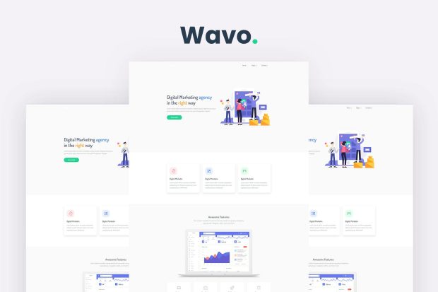 Wavo - Responsive Bootstrap SaaS, Startup & WebAp