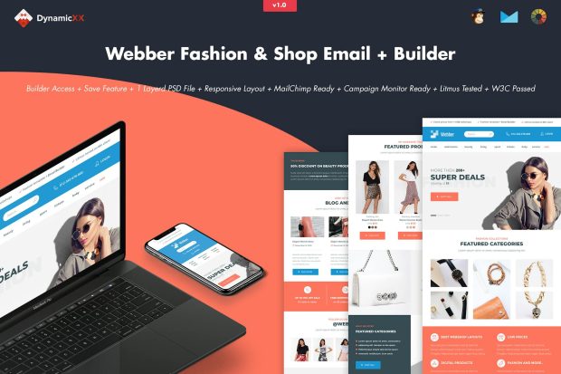 Webber - Fashion, Shop & Store Email + Builder