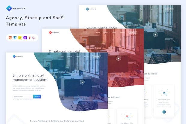 Webmania - Agency, Startup and SaaS Template
