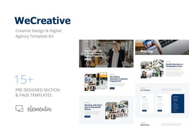 WeCreative - Digital Agency Elementor Template Kit