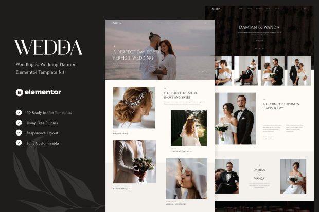 Wedda - Wedding & Wedding Planner Elementor Template Kit