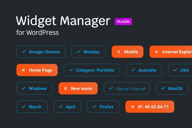 Widget manager for WordPress 1.0.2