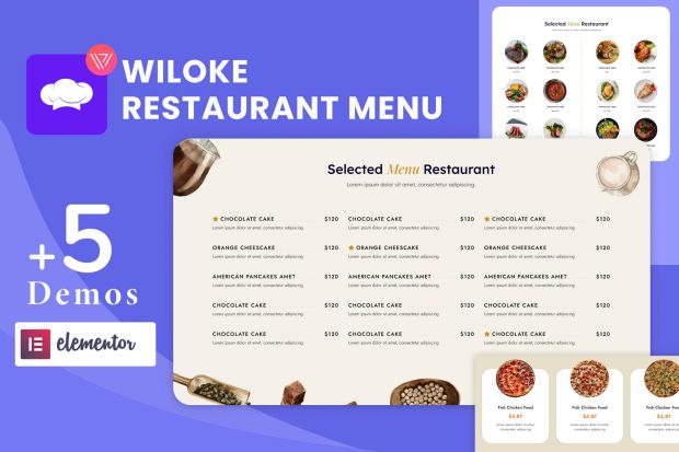 Wiloke Restaurant Menu for Elementor 1.0.23