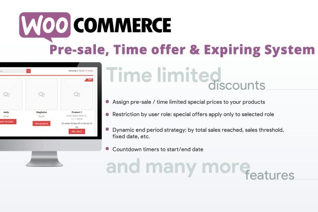 WooCommerce Pre-sale, Time offer & Expiring System 11.5