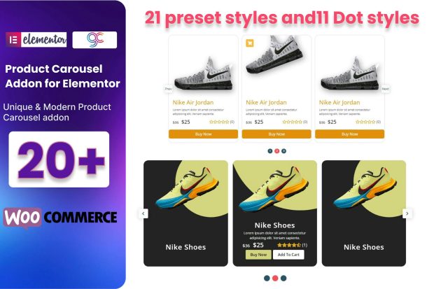 WooCommerce Product Carousel Addon For Elementor 1.0