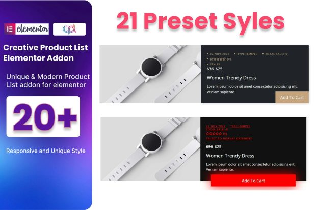 WooCommerce Product List Addon For Elementor 1.8