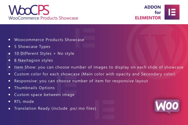 WooCommerce Products Showcase for Elementor 1.0