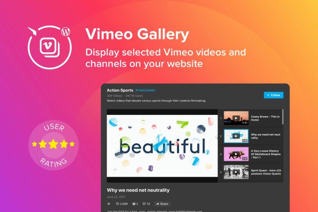 WordPress Vimeo Gallery Plugin 1.1.1