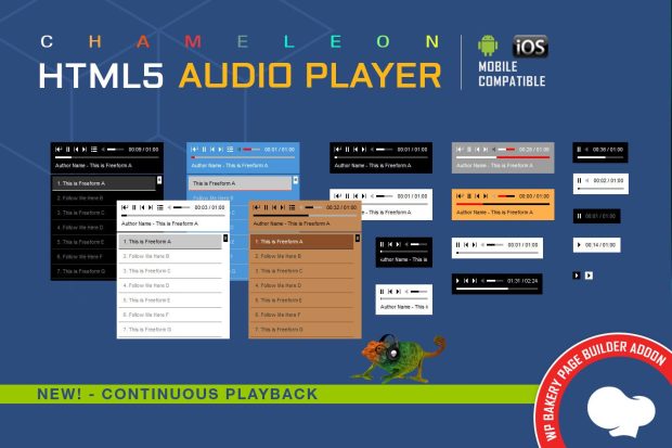 WPBakery Addon - Chameleon Audio Player 1.6.2