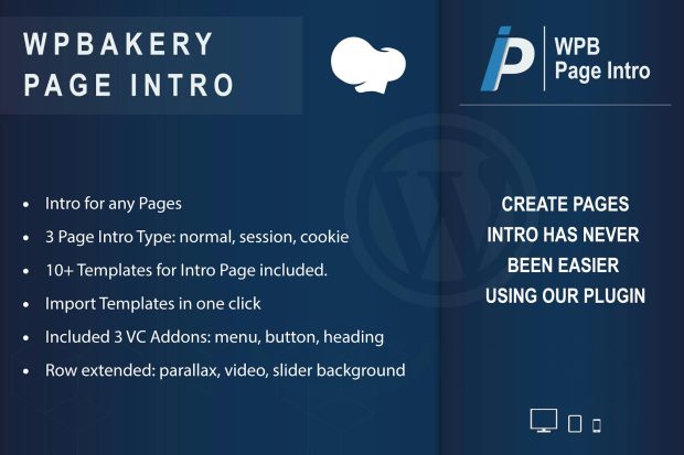 WPBakery Page Intro - Addon for WPBakery 1.1