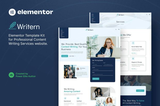 Writern – Content Writing Services Elementor Template Kit