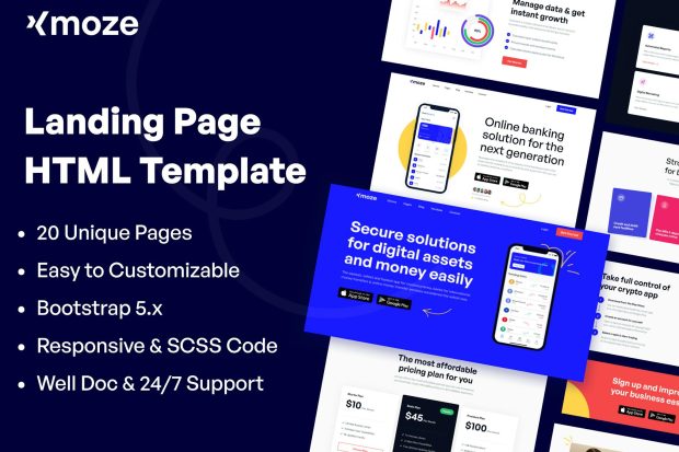 Xmoze - HTML Landing Page Template