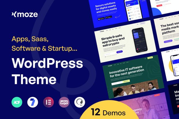 Xmoze - Saas Software Startup WordPress Theme 1.1.3