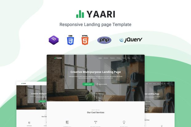 Yaari - Responsive Landing page Template