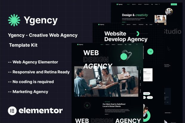 Ygency - Creative Web Agency Elementor Template Kit