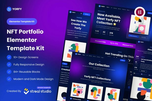 Yorfy - NFT Project Elementor Template Kit