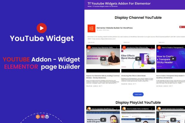 YouTube Widgets - Addon for elementor page builder 1.0.2