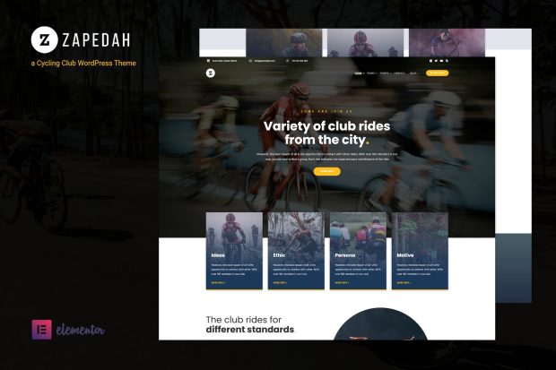 Zapedah - Cycling Club WordPress Theme 1.2