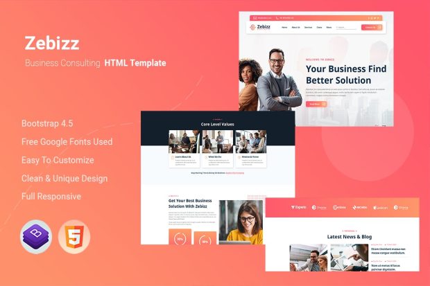 Zebizz - Business Consulting HTML Template