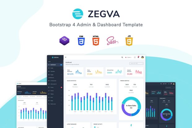 Zegva - Bootstrap 4 Admin & Dashboard Template