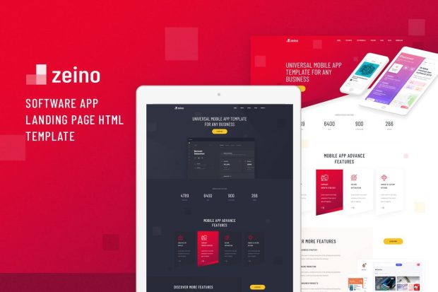 Zeino - Software App Landing Page HTML Template