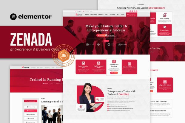 Zenada - Entrepreneur & Business Coaching Elementor Template Kit