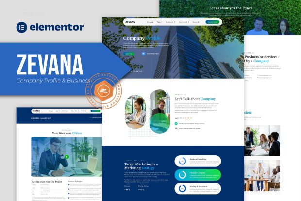 Zevana - Company Profile & Business Elementor Template Kit