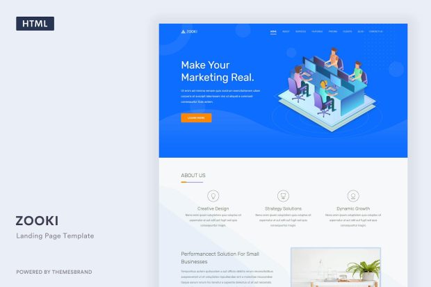 Zooki - Landing Page Template