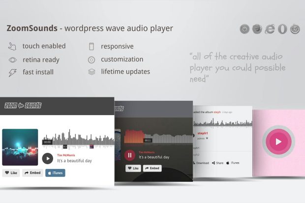 ZoomSounds - WordPress Wave Audio Player 6.91