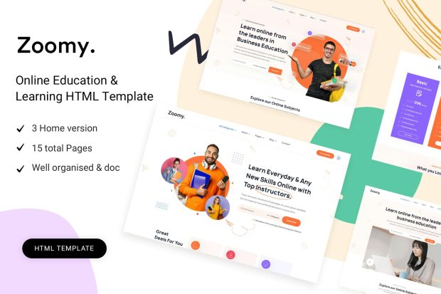 Zoomy - education HTML Template