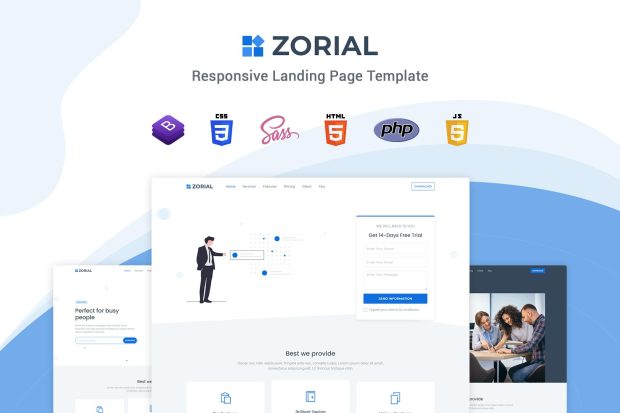 Zorial - Landing Page Template