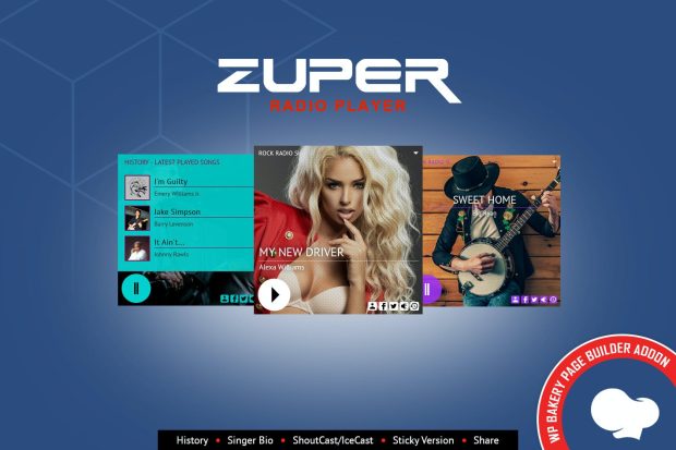 Zuper - Radio Player for WPBakery Page Builder 3.6