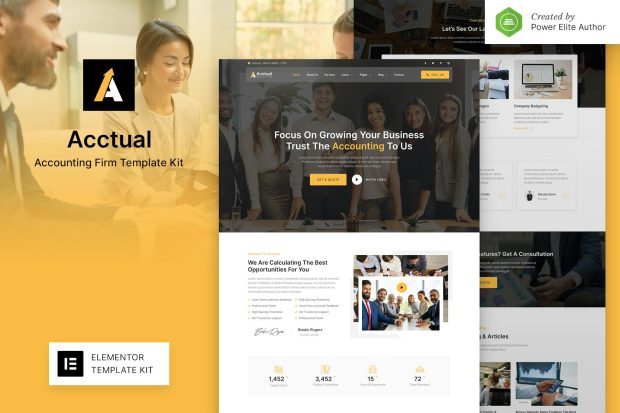 Acctual – Accounting Firm Elementor Template Kit