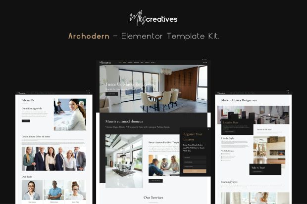 Archodern - Interior & Architecture  Elementor Template Kit