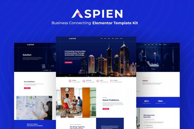 Aspien - Business Connecting Elementor Template Kit