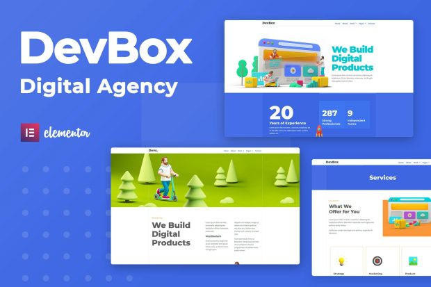 DevBox — Creative Digital Agency Elementor Template Kit