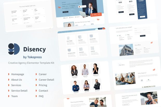 Disency | Creative Digital Agency Elementor Template Kit