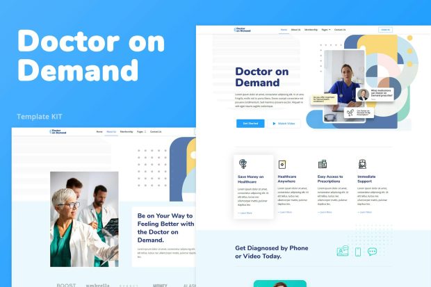 Doctor on Demand – Online Consultations Elementor Template Kit