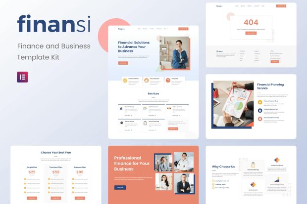 Finansi - Finance & Business Elementor Template Kit