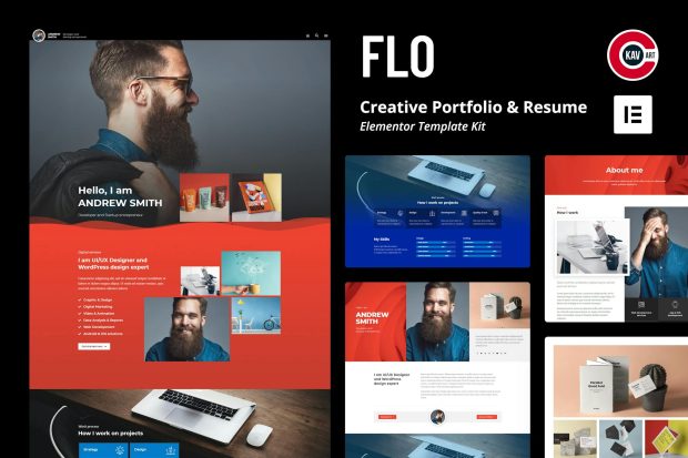 FLO - Creative Portfolio & Resume Template Kit