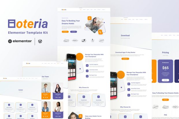 Hoteria - Hotel Service Elementor Template Kit