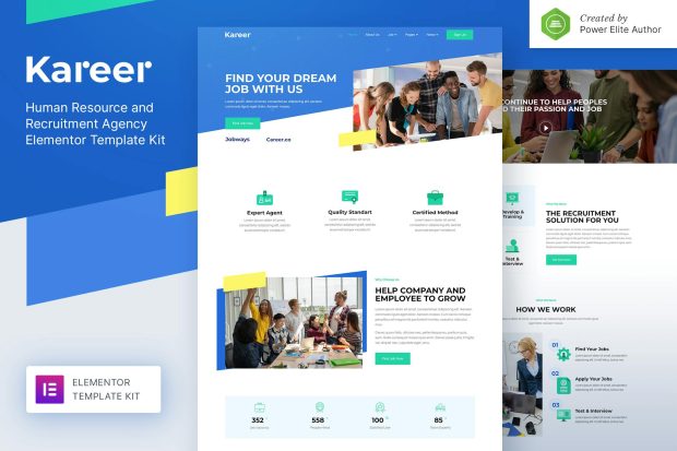 Kareer – Human Resource & Recruitment Agency Elementor Template Kit