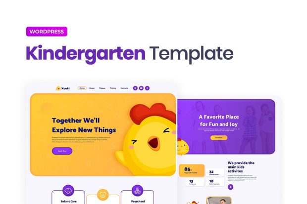 Kooki – Kindergarten Elementor Template Kit