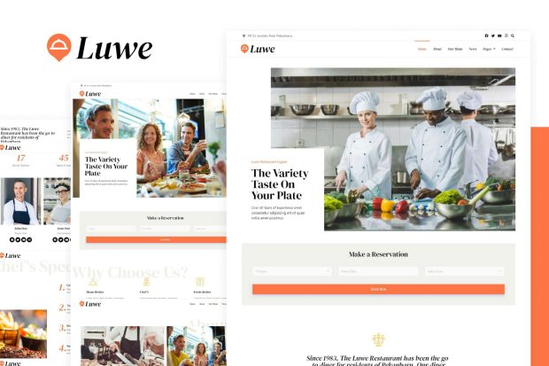 Luwe - Restaurant Elementor Template Kit