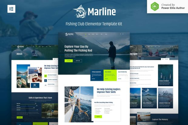 Marline – Fishing & Hunting Club Elementor Template Kit