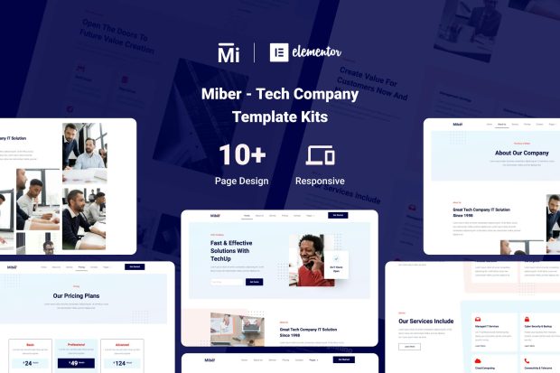 Miber - Tech Company Elementor Template Kit