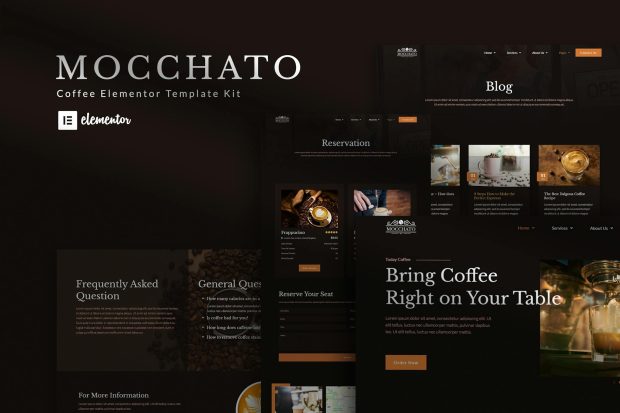 Mocchato - Coffee Shop Elementor Template Kit