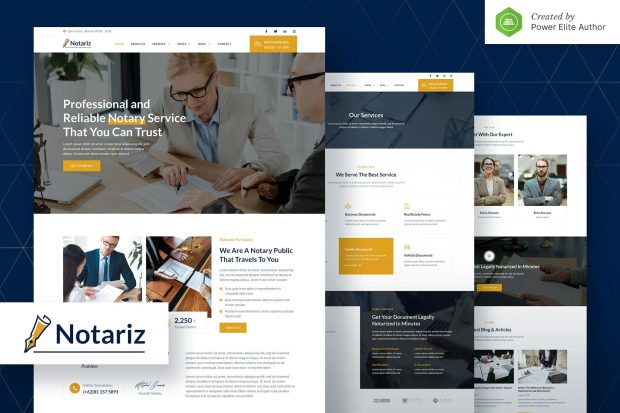 Notariz – Notary Public & Legal Services Elementor Template Kit