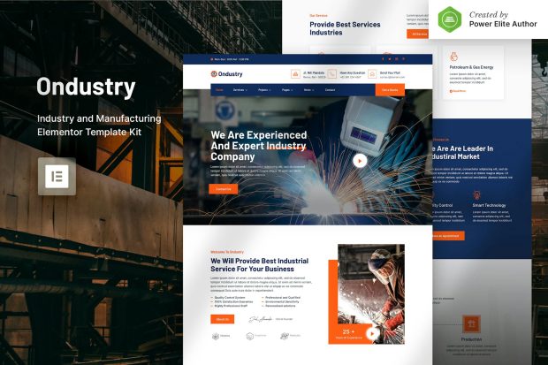 Ondustry – Industry & Manufacturing Elementor Template Kit