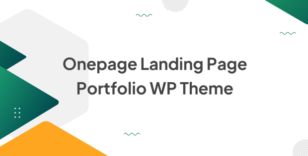 Onepage Landing Page Portfolio WP Theme 1.4.4